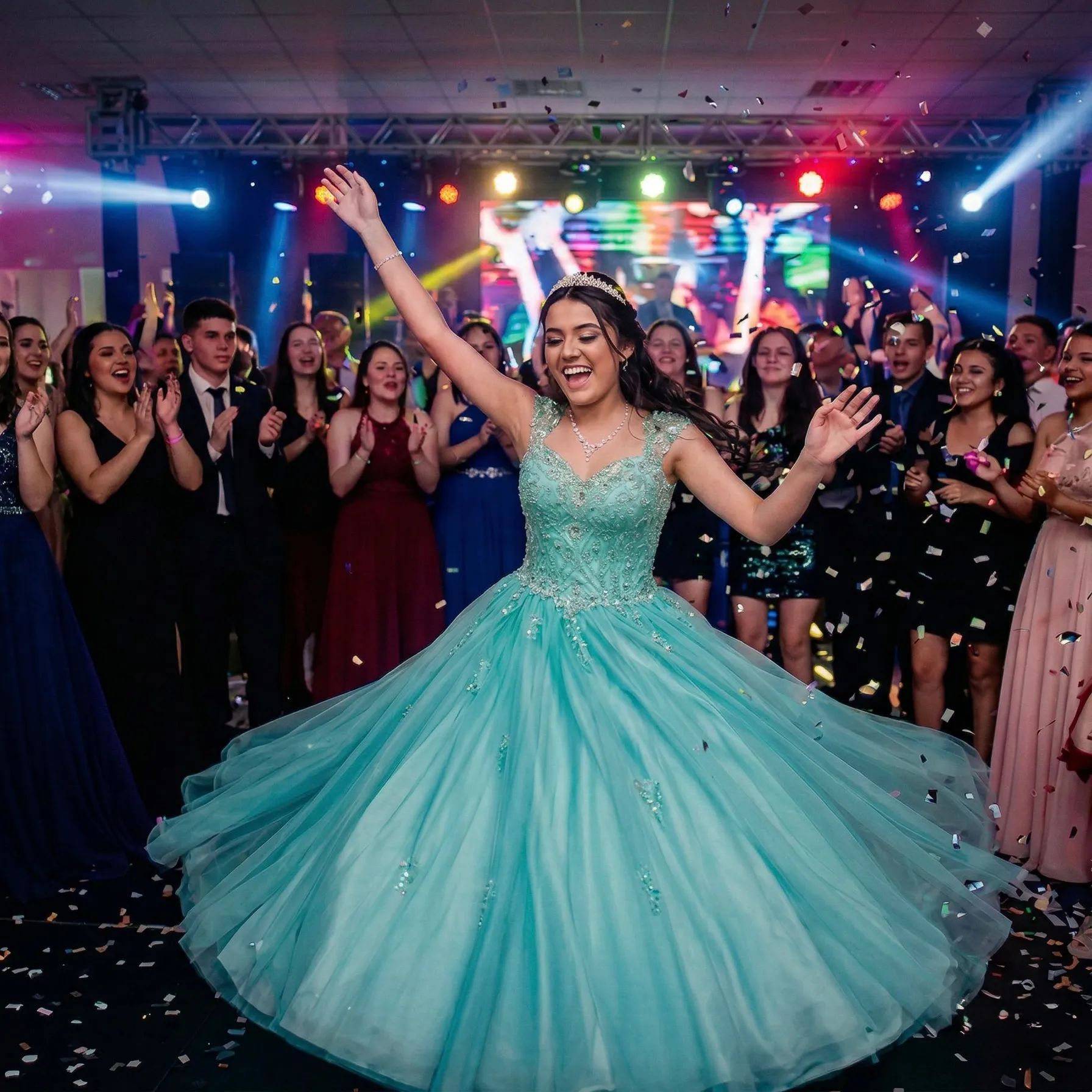 Foto vibrante de XV años