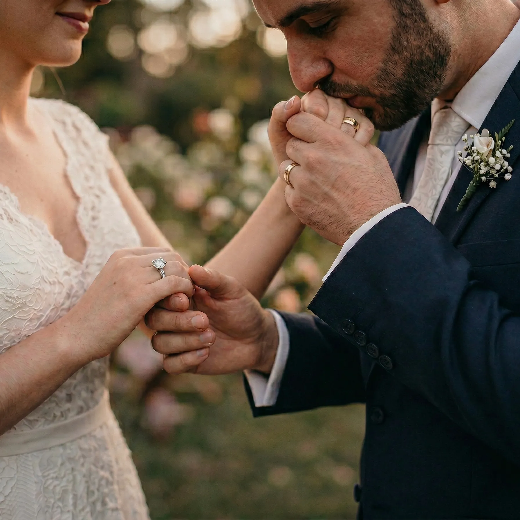 Foto emotiva de boda