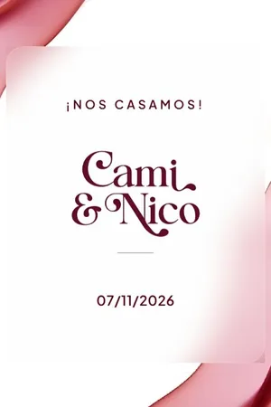 Invitación digital de boda — diseño Carmesí (Estándar) | Queda Poco