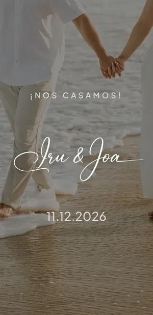 Invitación digital de boda — diseño Romántica (Clásica) | Queda Poco