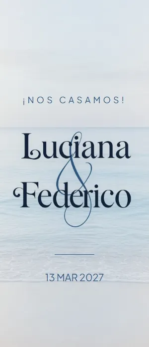 Invitación digital de boda — diseño Celeste (Clásica) | Queda Poco