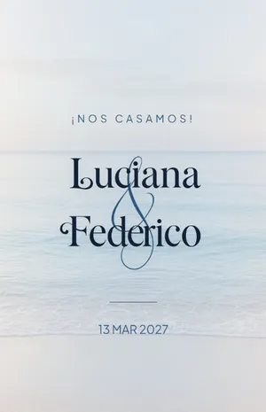 Invitación digital de boda — diseño Celeste (Clásica) | Queda Poco