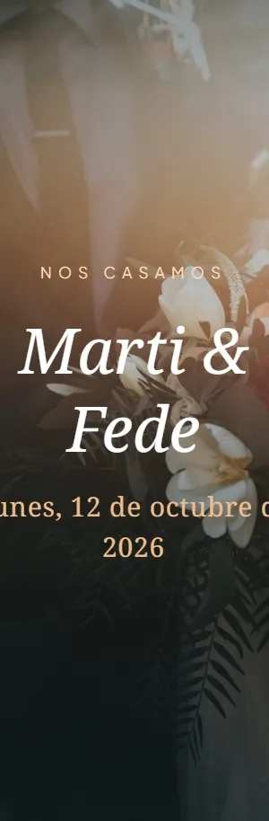 Invitación digital de boda — diseño Atardecer (Premium) | Queda Poco