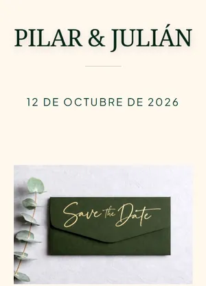 Invitación digital de boda — diseño Minimalista (Estándar) | Queda Poco