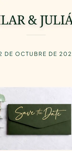 Invitación digital de boda — diseño Minimalista (Estándar) | Queda Poco