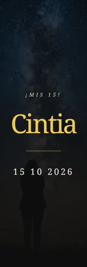 Invitación digital de XV años — diseño Nocturna | Queda Poco
