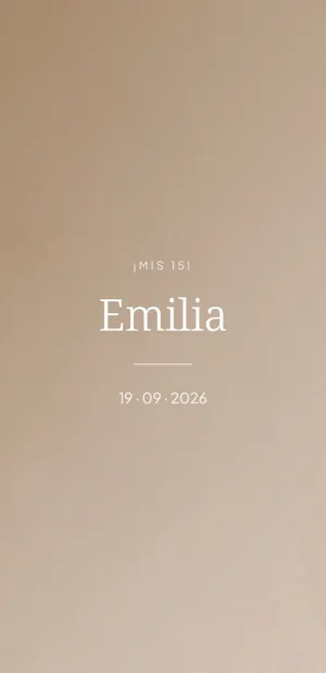Invitación digital de XV años — diseño Atelier | Queda Poco