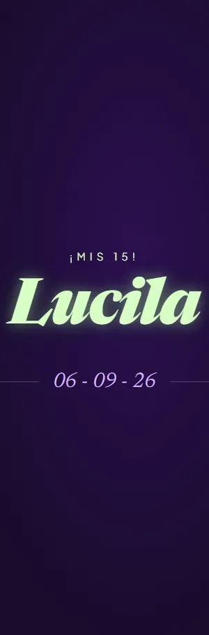 Invitación digital de XV años — diseño Neón | Queda Poco