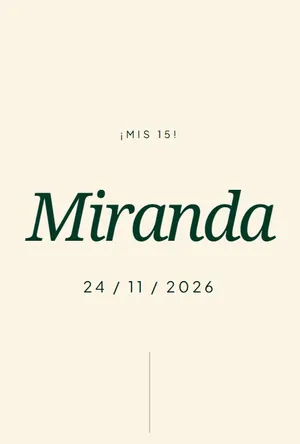 Invitación digital de XV años — diseño Esmeralda | Queda Poco