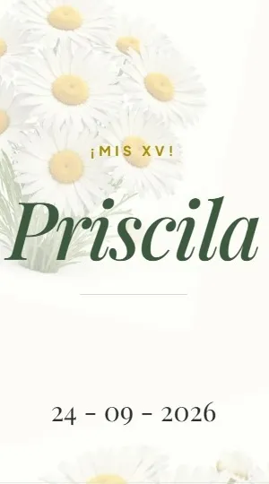 Invitación digital de XV años — diseño Botánica | Queda Poco