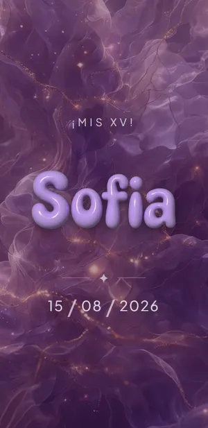 Invitación digital de XV años — diseño Glamour | Queda Poco